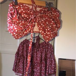 XL red matching set
